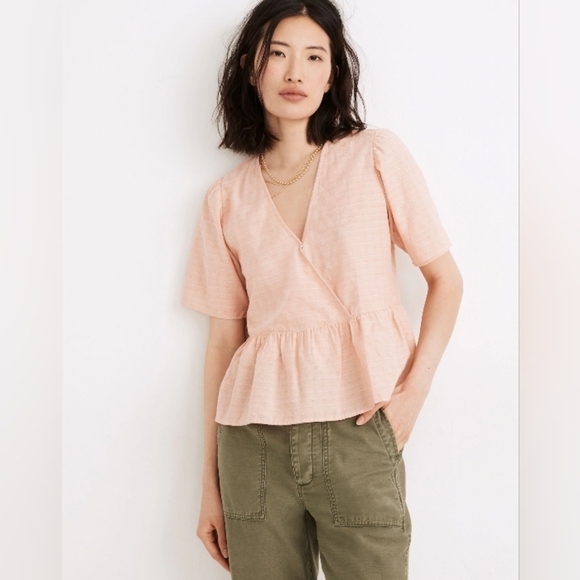 Madewell Crossover Peplum Top sz Xs - Picture 1 of 7